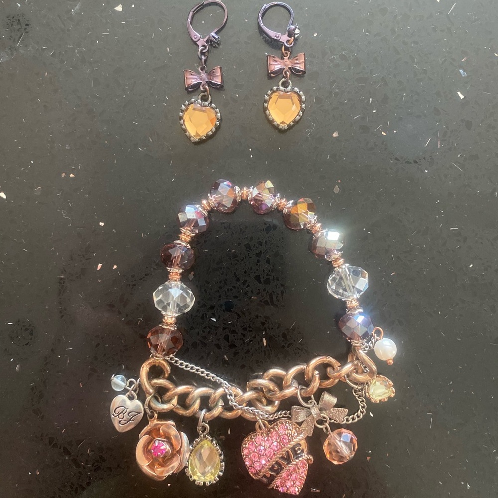 Betsey Johnson Bracelet and Earrings Set